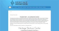 Desktop Screenshot of heritagedenture.com