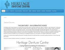 Tablet Screenshot of heritagedenture.com